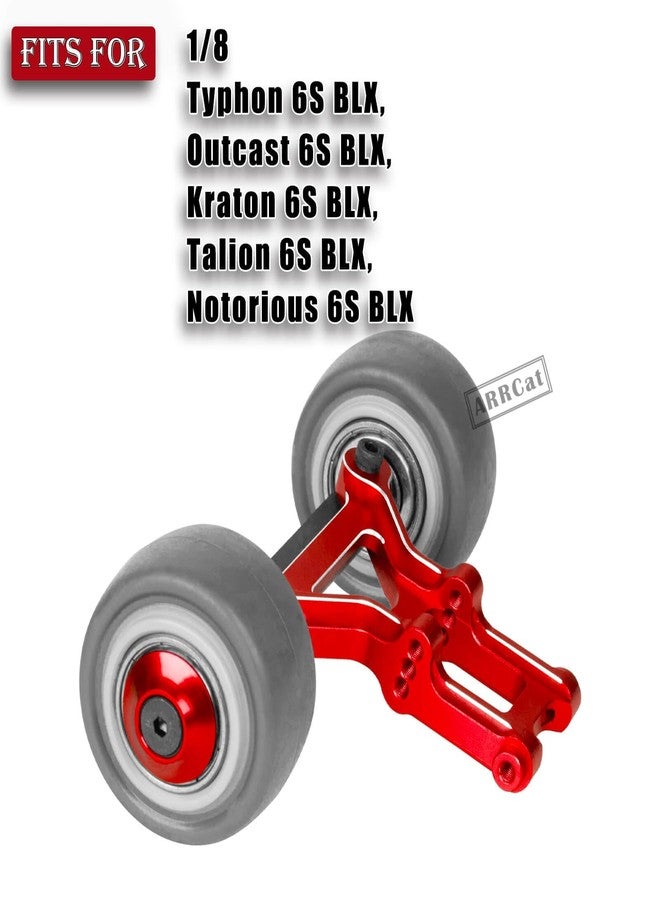 ARRCat Aluminum Wheelie Bar Set Upgrades Part for Typhon 6S BLX,Outcast 6S BLX,Kraton 6S BLX,Talion 6S BLX,Notorious 6S BLX,ARRCat Hops Up Upgrades Part,Replace AR320366 (Red) - Image 2